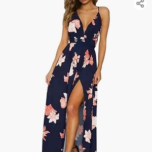 Simplee perfect long backless dress for summer